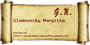 Gladovszky Margitta névjegykártya